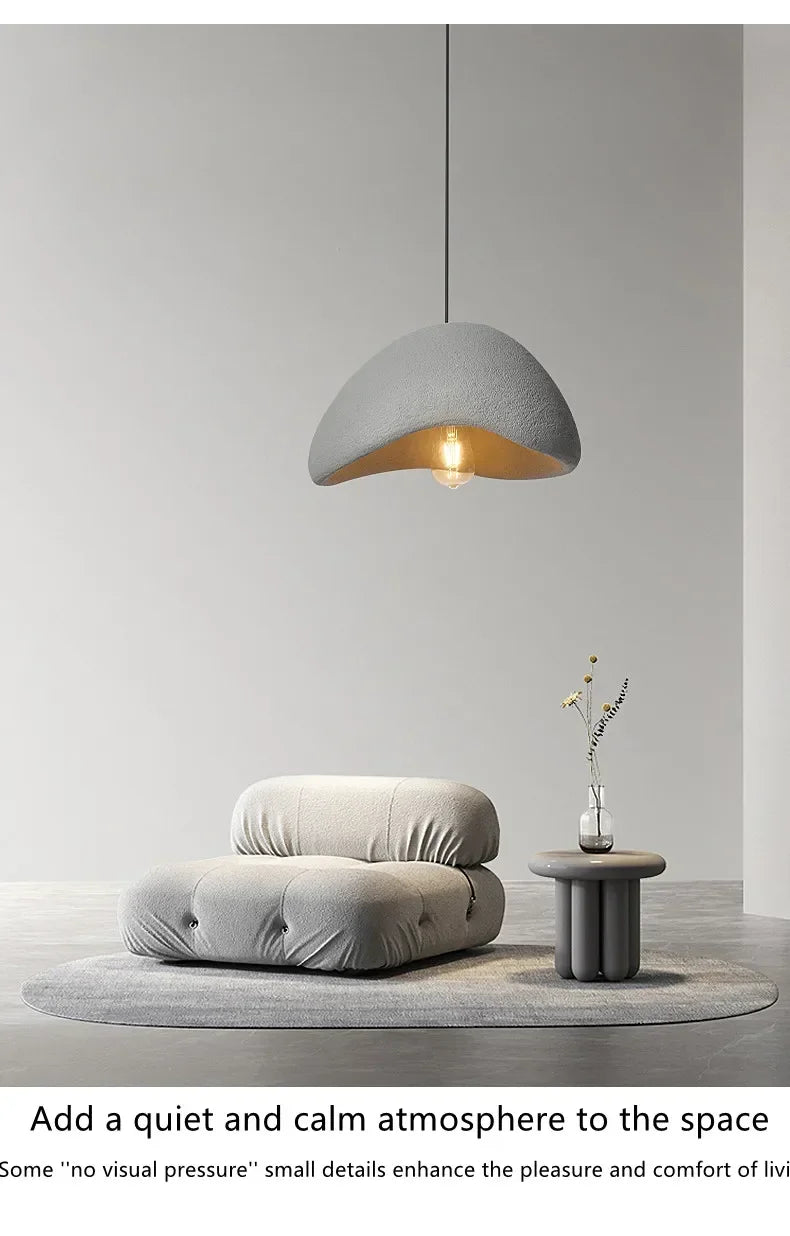 Japanese Wabi-sabi Style Living Room Chandeliers Dining Room Bar Lights Nordic Designr Curve Pendant Lights LED Home Decoration