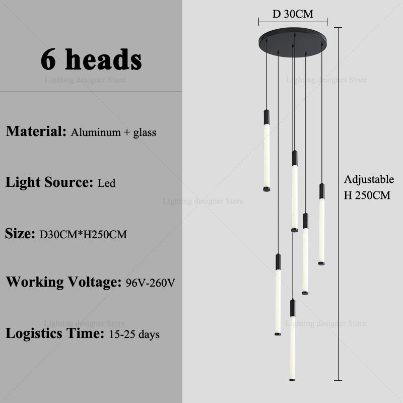 Long Staircase Pendant Light Modern Nordic Ceiling Light