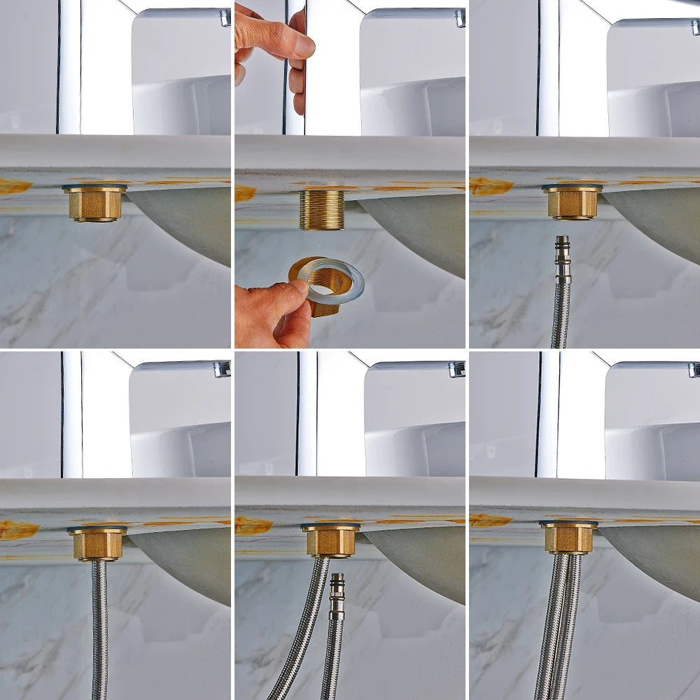 Basin Sink Faucet Mixer Faucet Single Lever Hot Cold Water Tap Brass Bath Faucet Retro Water Saving Bathroom Washbasin Taps