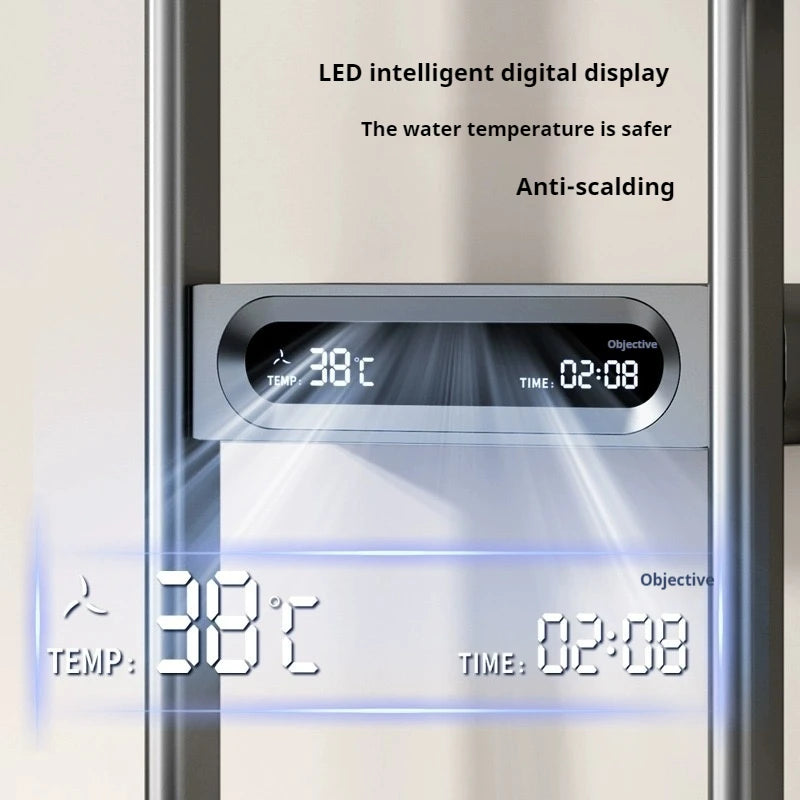 Smart Shower Set with Digital Display LED Atmosphere Light