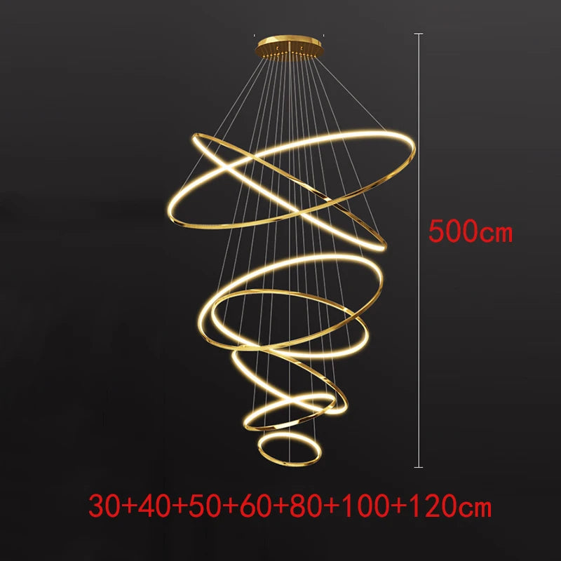Nordic Stainless Steel Chandelier