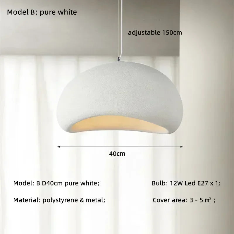 Japanese Wabi-sabi Style Living Room Chandeliers Dining Room Bar Lights Nordic Designr Curve Pendant Lights LED Home Decoration