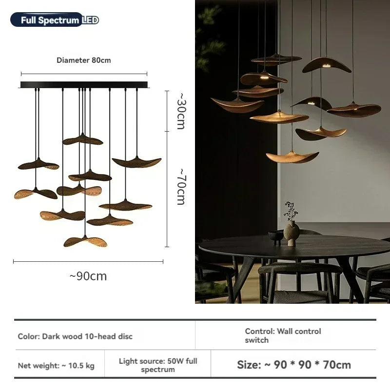 Designer Chinese Log Craft Chandelier