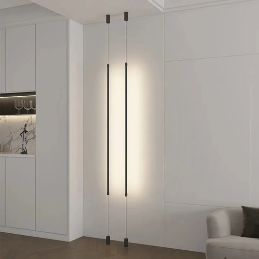 Linear Pendant Light Black Hanging Lamp