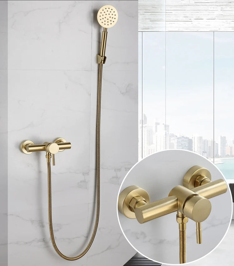 Promotion Shower Faucet Floor Mounted Bathtub Faucet Wall Bath Shower Set Ship From Brazil / EU /CA/MX Warehouse