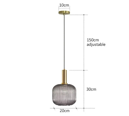 Retro Restaurant Colorfull Glass Pendant Lights