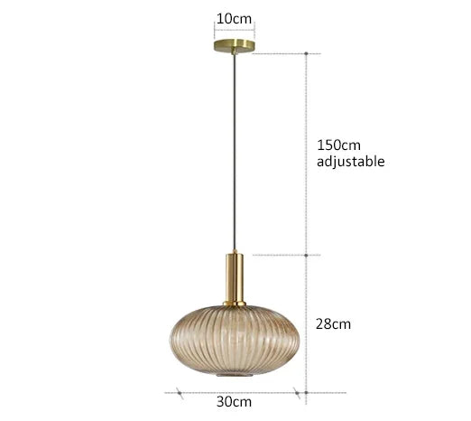 Retro Restaurant Colorfull Glass Pendant Lights