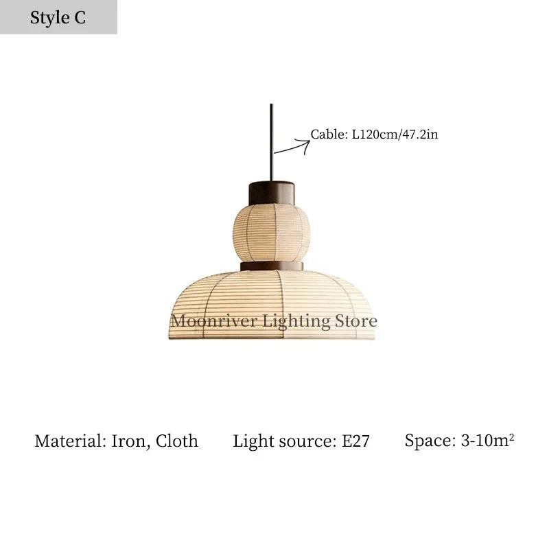 Wabi-Sabi Japanese Style Homestay Ceiling Lamp