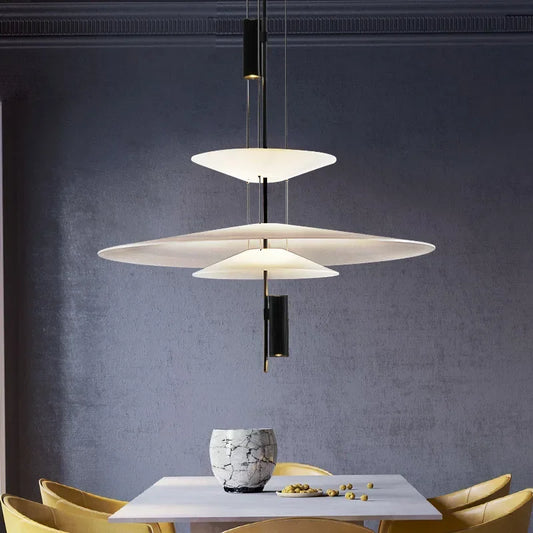 Italian Study Club Villa UFO Chandelier Restaurant Bar Exhibition Hall Lighting Simple and Light Luxury Pendant Light Room Decor