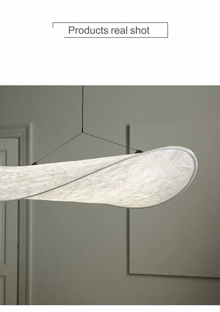 Modern LED Silk Pendant Lamp Nordic Creative Ceiling Pendant Restaurant Living Room Lighting Home Decoration Fabric Pendant Lamp