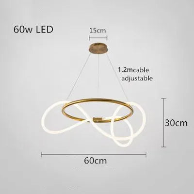 Nordic LED Long Hose Chandelier