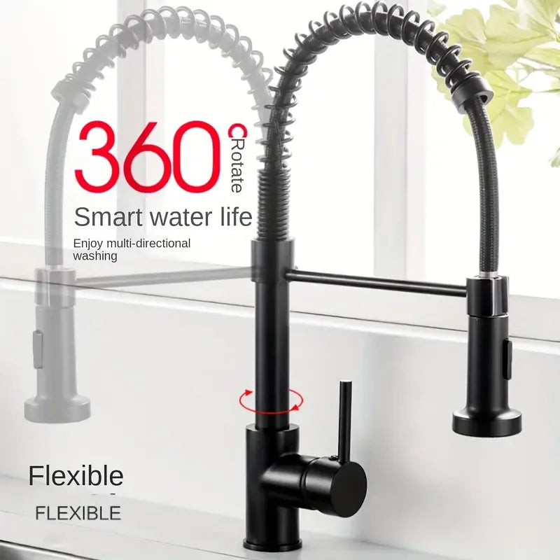 Kitchen Hot And Cold Faucet, Multifunctional Stretch Sink Faucet, Kitchen Faucet Hot And Cold Sink Telescopic Lifting Universal