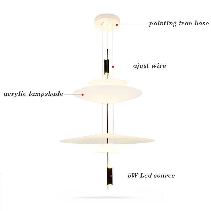 Modern Saucer Style Chandeliers