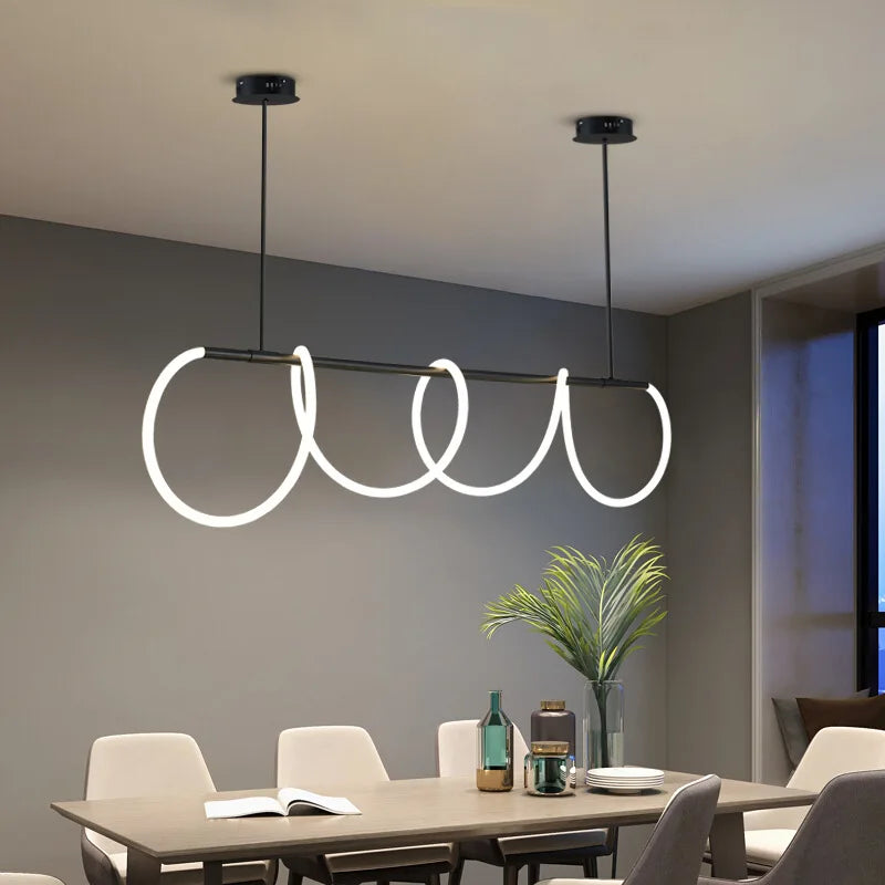 Nordic LED Long Hose Chandelier