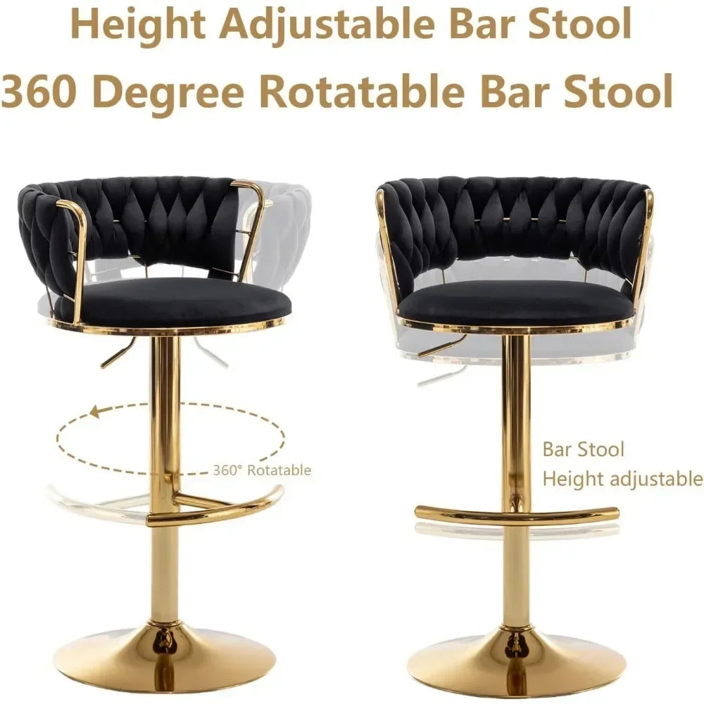 Modern Black Uphosltered Bar Stool