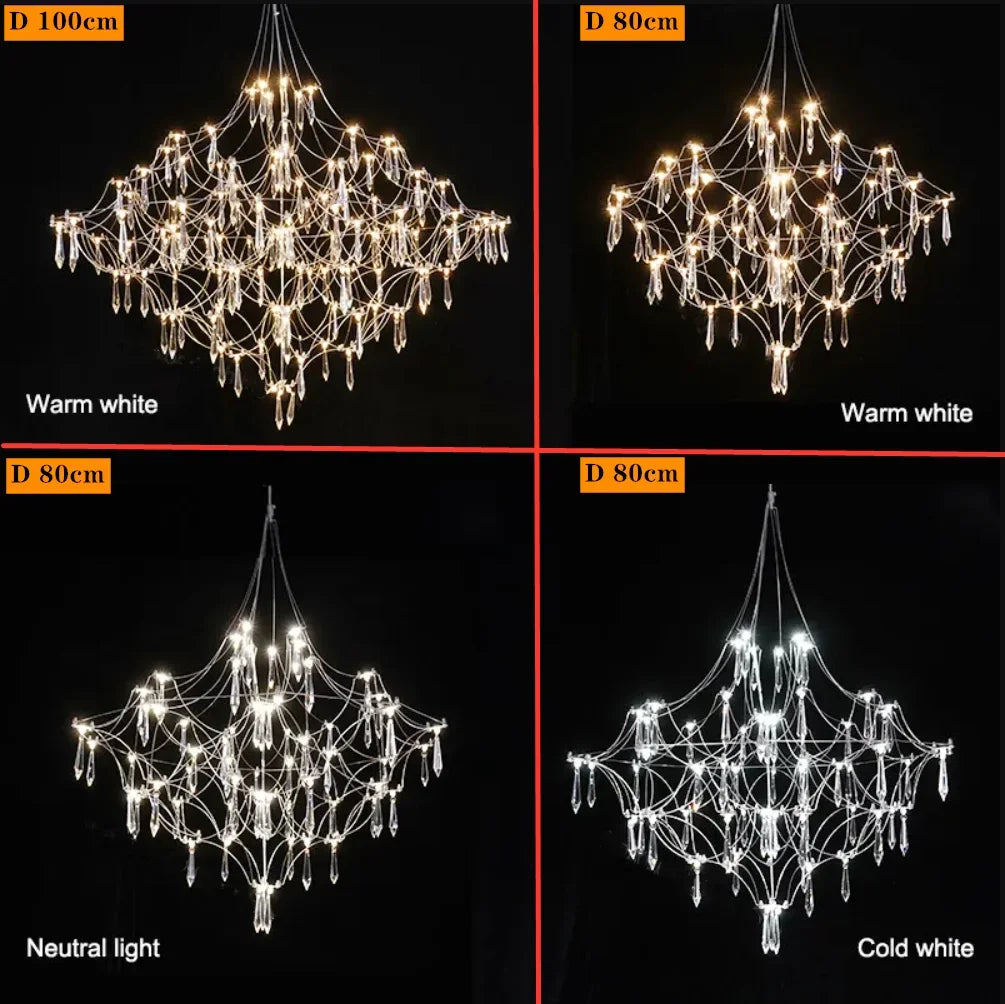 New Light Cube Gypsy Firefly Crystal Chandelier Advanced Sense Empty Living Room Light