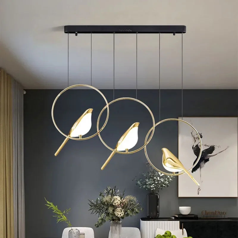 Modern Magpie Bird Chandelier