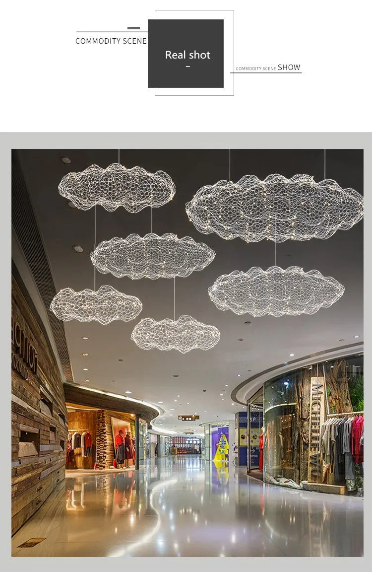 Danish Designer Art Decor Hollow Cloud Pendant Lights