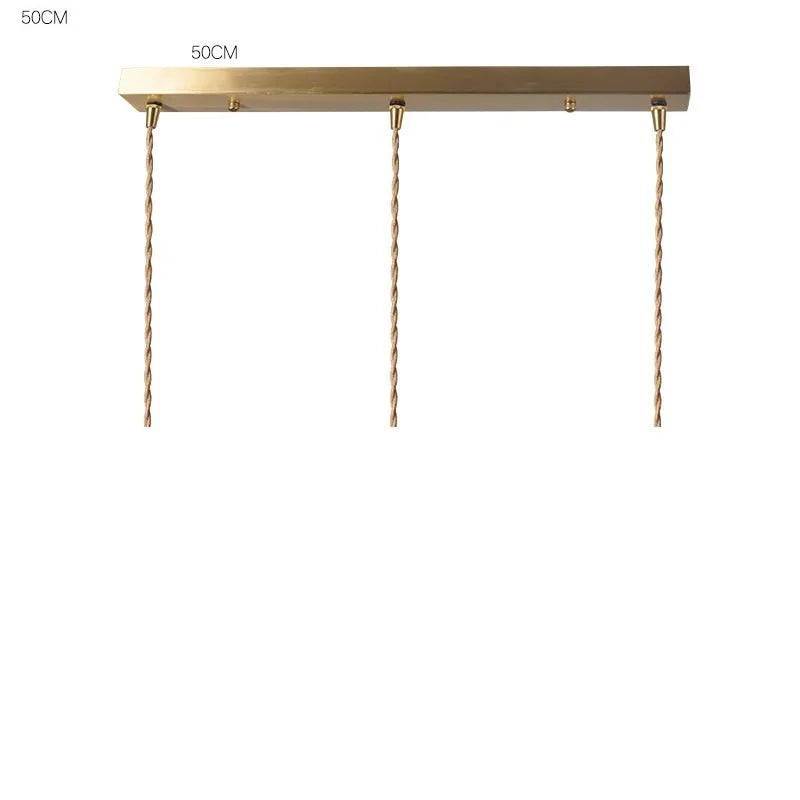 Colorful Glass with Brass Nordic Style Simple LED Pendant Light