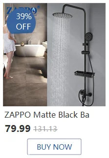 ZAPPO Bathroom Shower Set Bath Shower Faucet Mixer Rainfall Shower Head with Handshower Systerm Bathtub Tap Wall Mounted