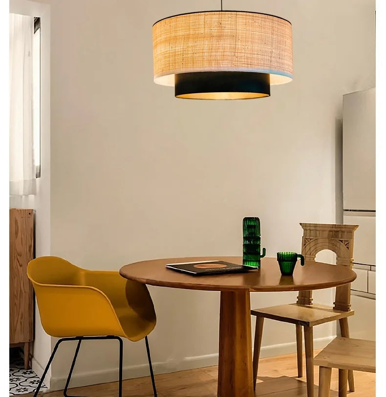 Margin Pendant Japanese Linen Cloth Lamp