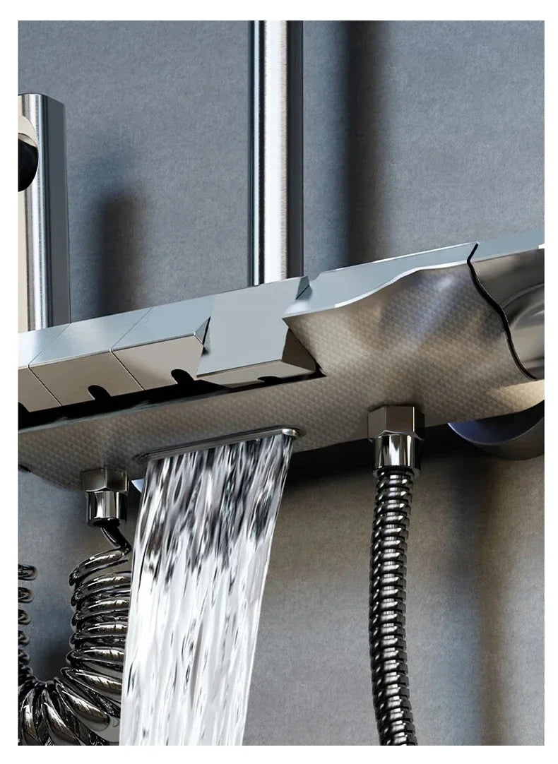 Bathroom Shower Faucet Set 4 Functions Digital Display