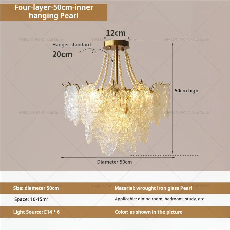 French Light Luxury Crystal Chandelier