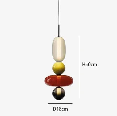 Italy Design Candy Glass Hanging Lamp Pendant Light Chandelier Ceiling Suspension for Loft Living Dining Room