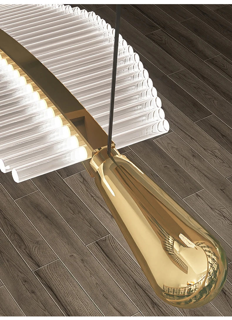 Luxury Modern Minimalist Leaf Art Chandelier