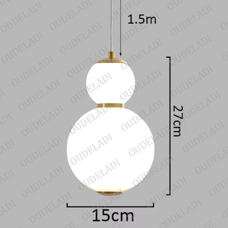 Nordic Glass Ball Hoist Hanging Lamp