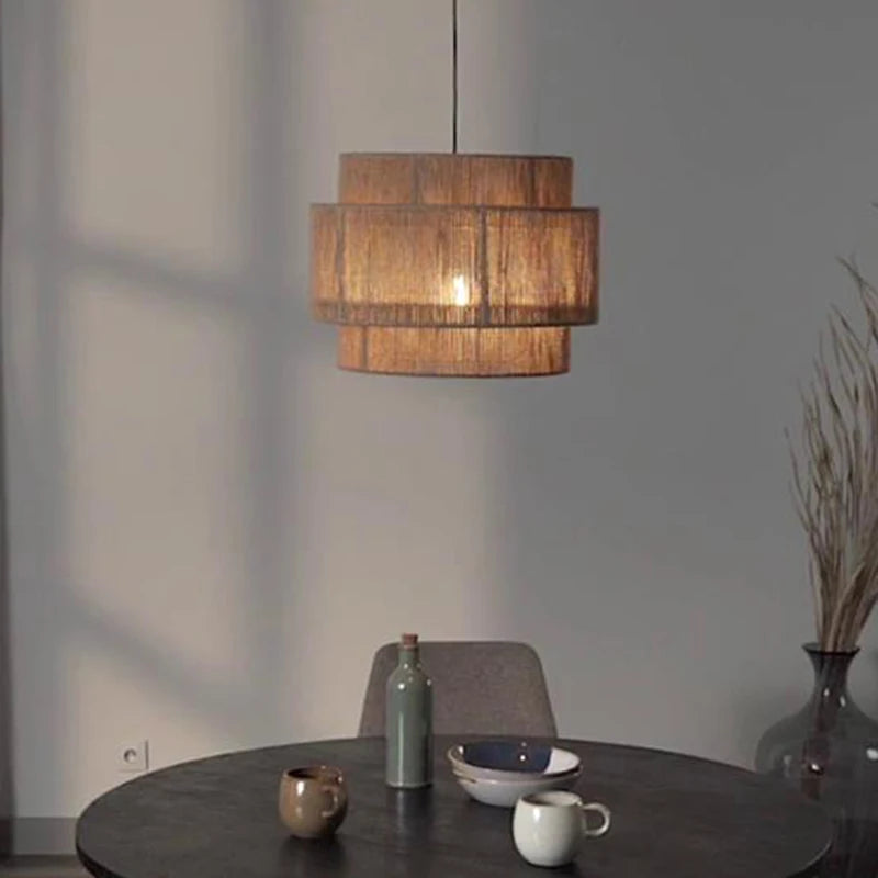 Vintage Japanese Style Rattan Pendant Lights