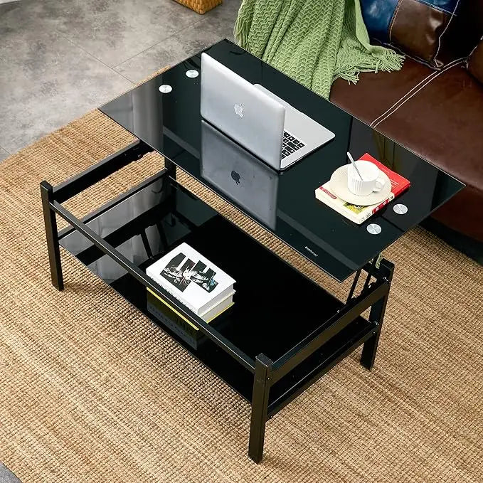 Modern Tempered Glass Coffee Table for Living Room