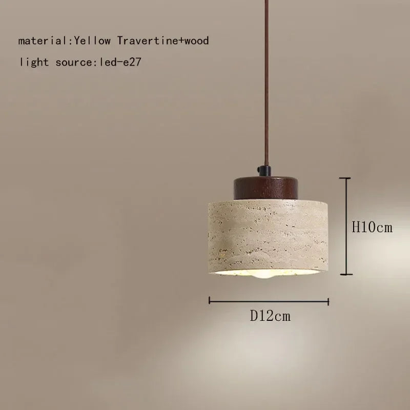 White Travertine and Marble Droplight
