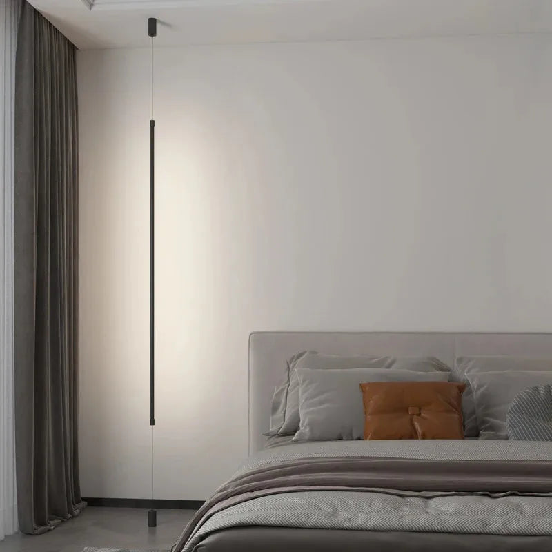 Linear Pendant Light Black Hanging Lamp