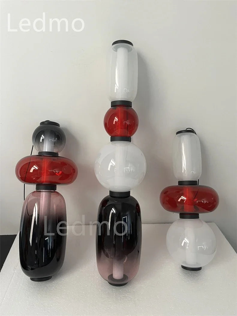 Italy Design Candy Glass Hanging Lamp Pendant Light Chandelier Ceiling Suspension for Loft Living Dining Room