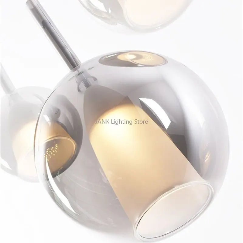 Italian Luxury Glass Bubble Pendant Lights Restaurant Staircases Bedside Chandeliers LED Household Decorative Lighting Fixtures