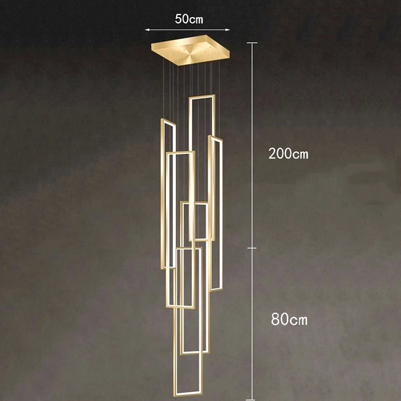 Modern Stair chandelier Nordic light luxury simple Ceiling lamps hanging light led chandeliers for the living room indoor light
