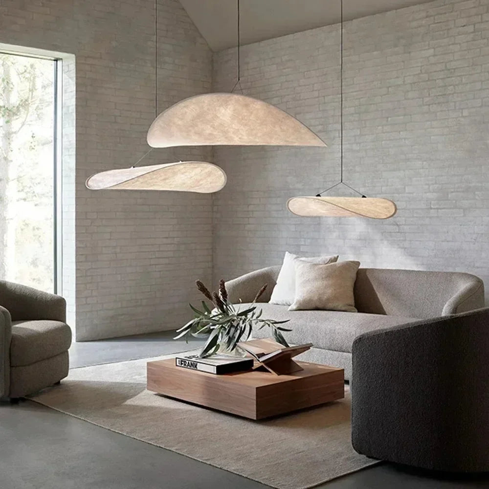 Modern LED Silk Pendant Lamp Nordic Creative Ceiling Pendant Restaurant Living Room Lighting Home Decoration Fabric Pendant Lamp