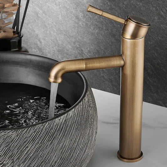 Antique Bronze Basin Faucets Bathroom Faucet Hot & Cold Brass Bathroom Sink Faucet Rotating Lavotory Faucet  Mixer Water Tap