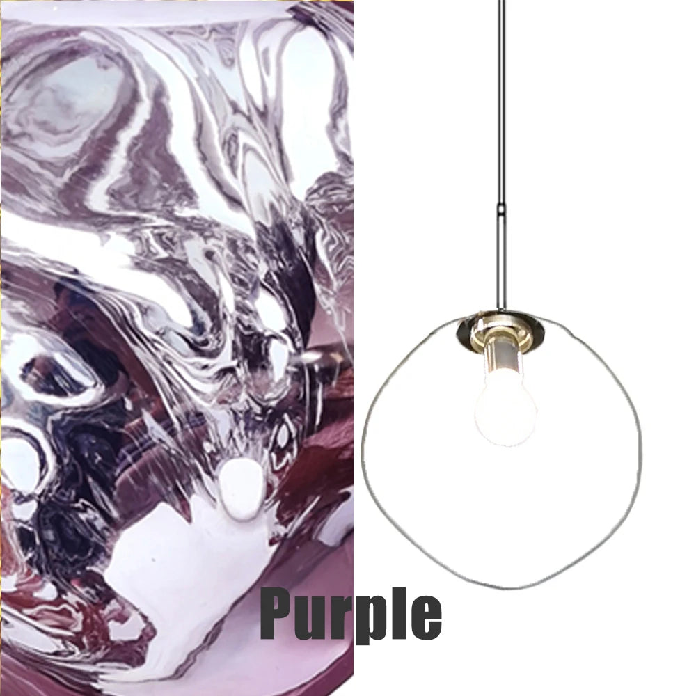 Modern Glass Pendant Light Nordic LED Lava lustre Dining Room Living Room Cabinets Home Decor Hanging Lamps Ceiling Chandelier
