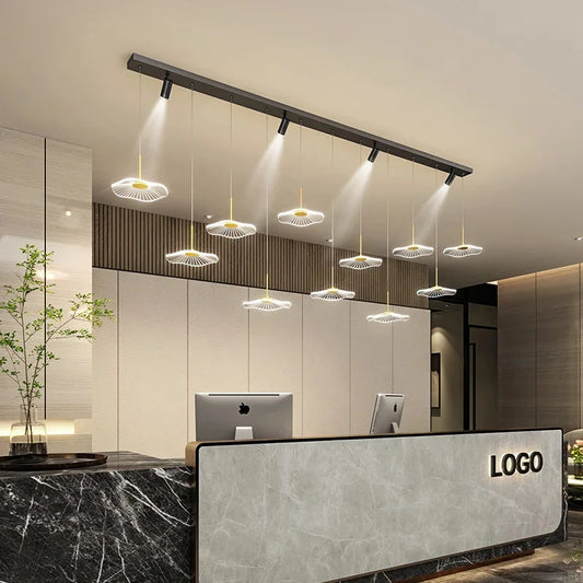 LED Lotus Leaf Restaurant Chandelier