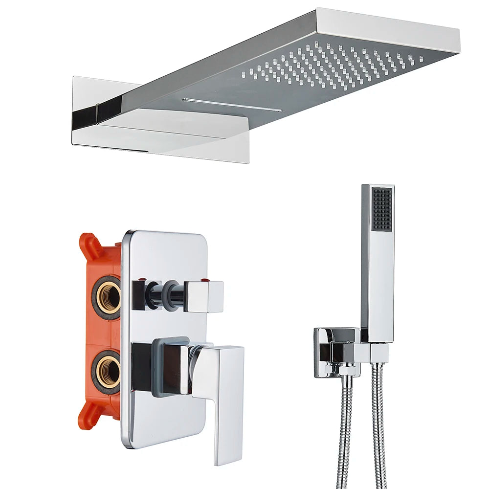 Promotion Shower Faucet Floor Mounted Bathtub Faucet Wall Bath Shower Set Ship From Brazil / EU /CA/MX Warehouse