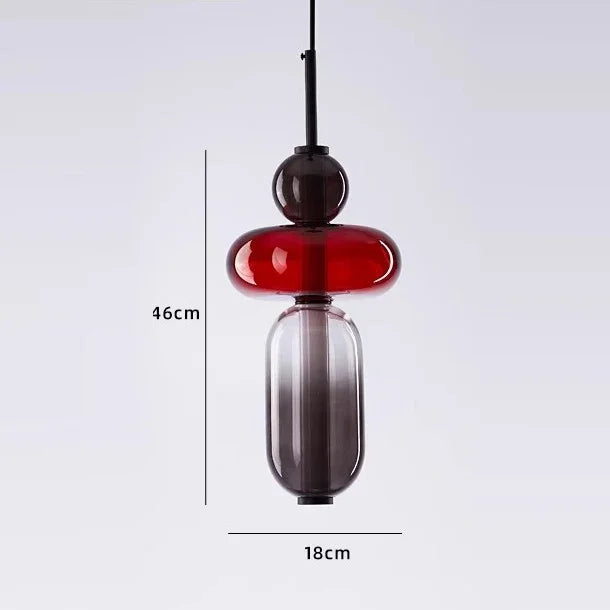 Italy Design Candy Glass Hanging Lamp Pendant Light Chandelier Ceiling Suspension for Loft Living Dining Room
