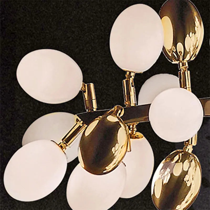 Modern Multi-Bulb Brushed Stainless and Glass Pendant Lights