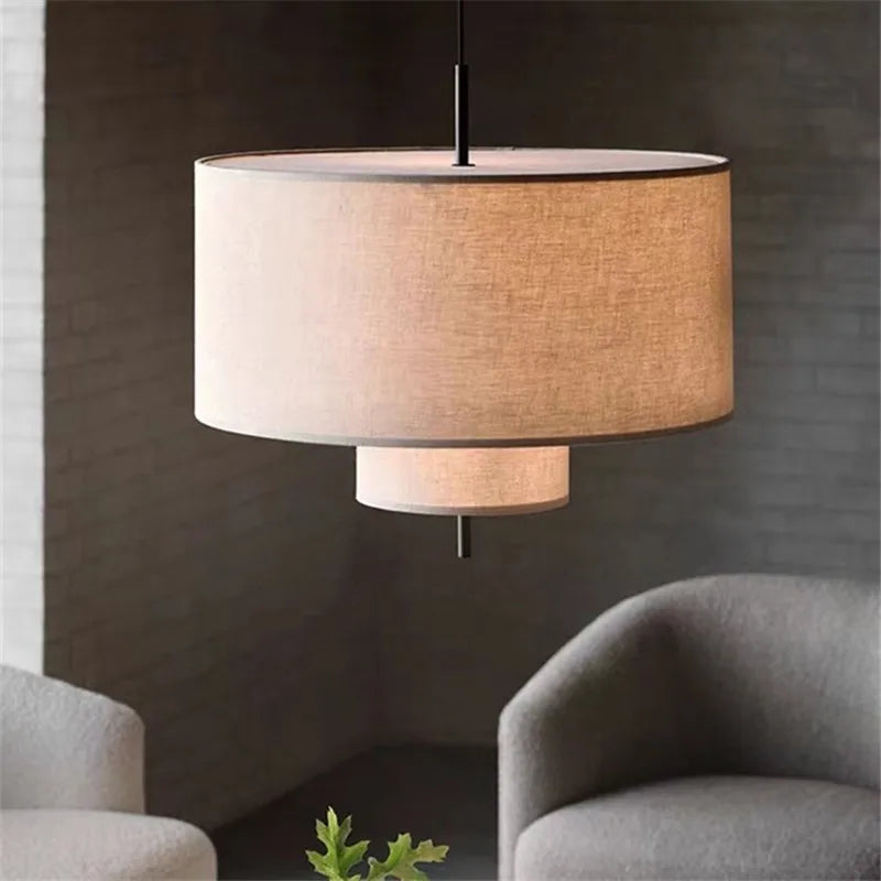 Margin Pendant Japanese Linen Cloth Lamp