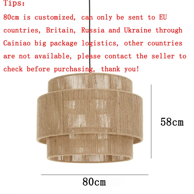 Vintage Japanese Style Rattan Pendant Lights