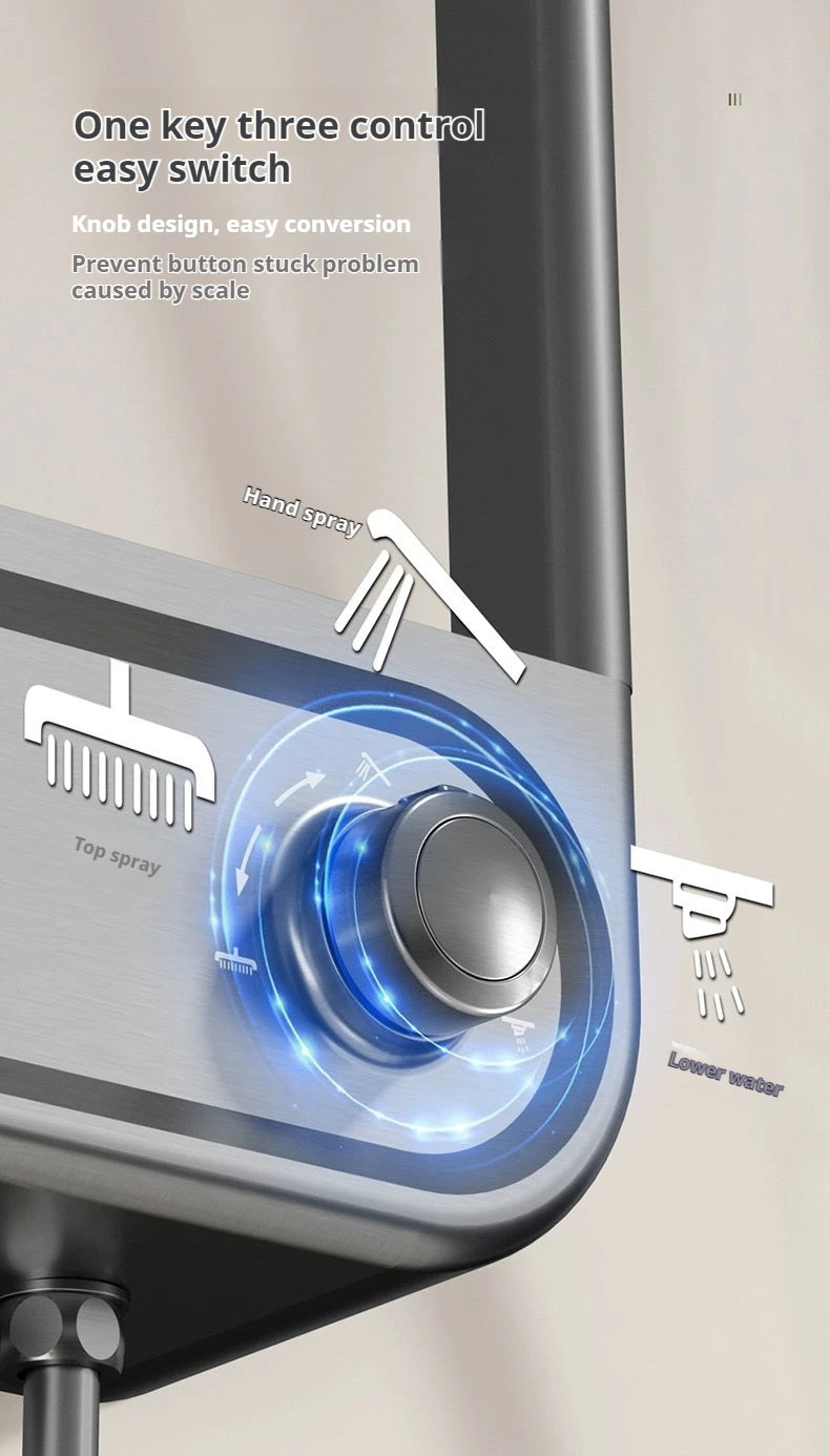 Smart Shower Set with Digital Display LED Atmosphere Light