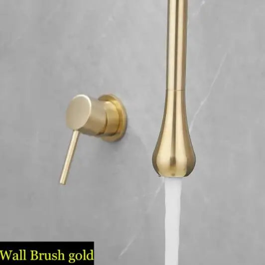BAKALA Water Drop Hang Ceiling Faucet Bathroom Basin Bathtub Tap Solid Brass  Hot Cold Water Sink Mixer Tub Hardware