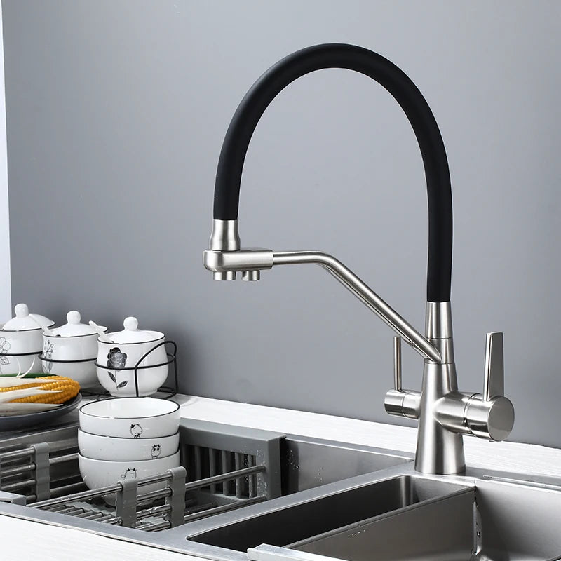 Brass Gourmet Filter Kitchen Faucet Lead-free Kitchen Faucets with Water Filter Faucet Drinking Water Faucet for Kitchen Sink