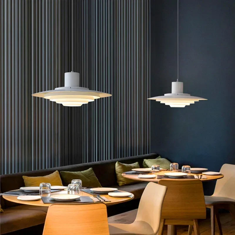 Danish Multi-Layer Flying Saucer Pendant Light